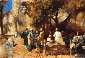 ペルシャカフェ アラビアン エドウィン・ロード・ウィークス Oil Paintings